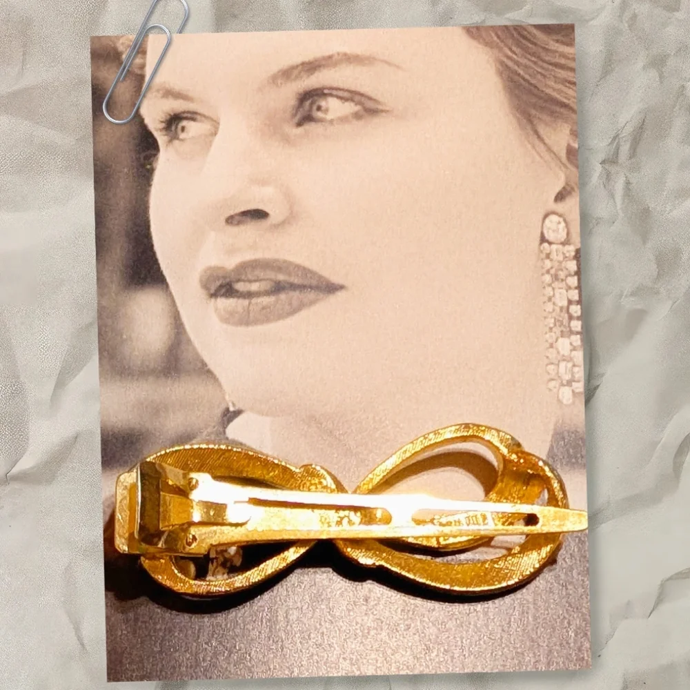Vintage BEN-HUR gold plated Hair Barrett/Clip